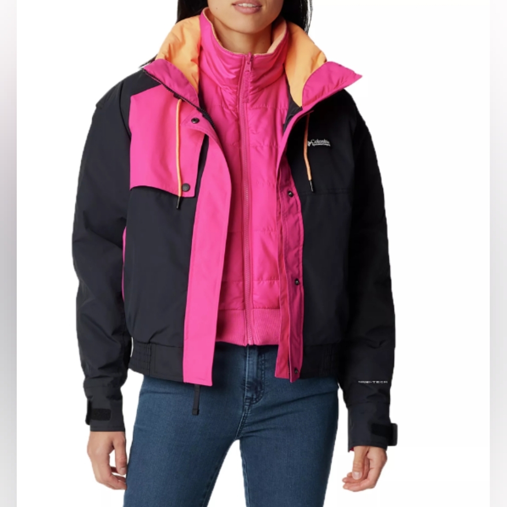 Columbia Women's Wintertrainer Interchange Jacket Black/Fuschia Fizz